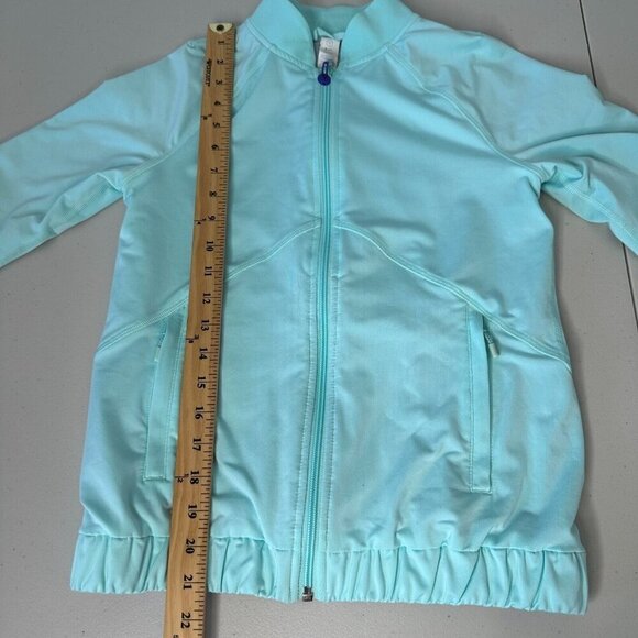 Ivivva Zip Up Jacket Size 12 Aqua Blue Athletic - Picture 3 of 9